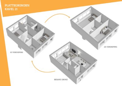 Straatbeeld van nieuwbouwwoningen in De Tippe Stadshagen Zwolle