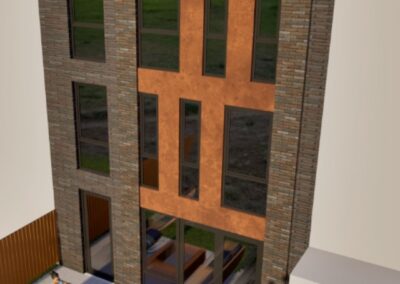 Moderne straat met nieuwbouwwoningen De Tippe Zwolle